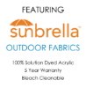 Custom outdoor patio furniture cushions from Cascadia Outdoor Cushions in Sunbrella Fabrics