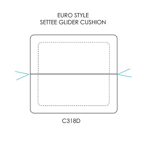 Picture of Wrought Iron Euro Style Settee Glider Cushion