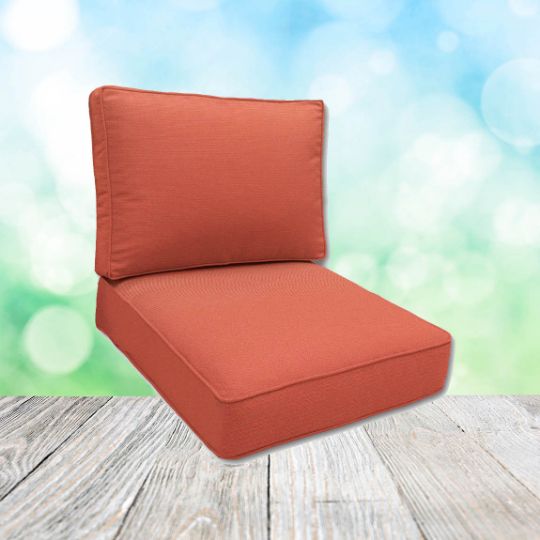 Sunbrella Canvas Melon Patio Chair Replacement Cushions