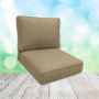 Sunbrella Linen Sesame Patio Chair Replacement Cushions