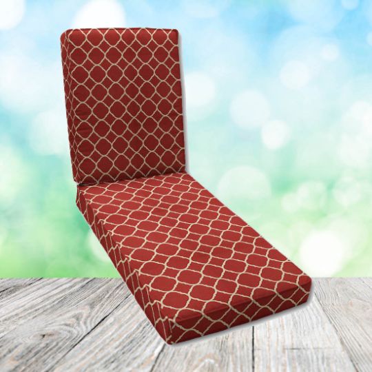 Accord Crimson Outdoor Chaise Lounge Replacement Cushion