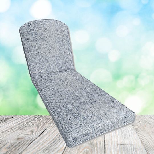 Sunbrella Boro Indigo Chaise Lounge Replacement Cushion Rounded Back