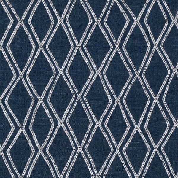 Sunbrella Voyage Indigo outdoor fabric for patio furniture cushions and outdoor pillows