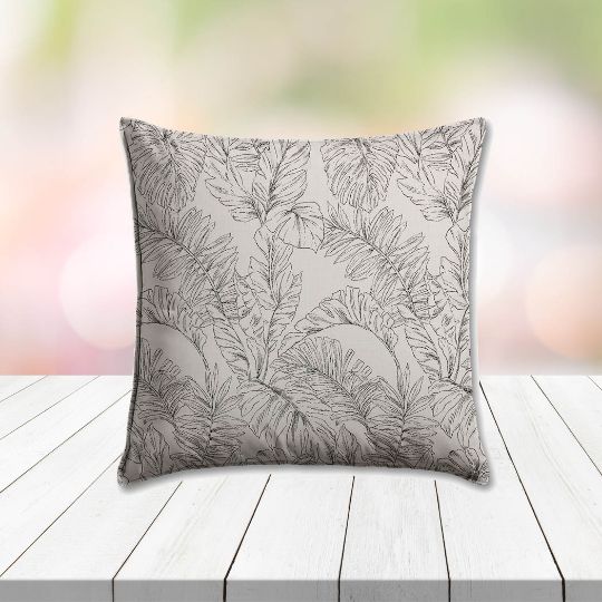 Sunbrella Calm Graphite Outdoor Pillow