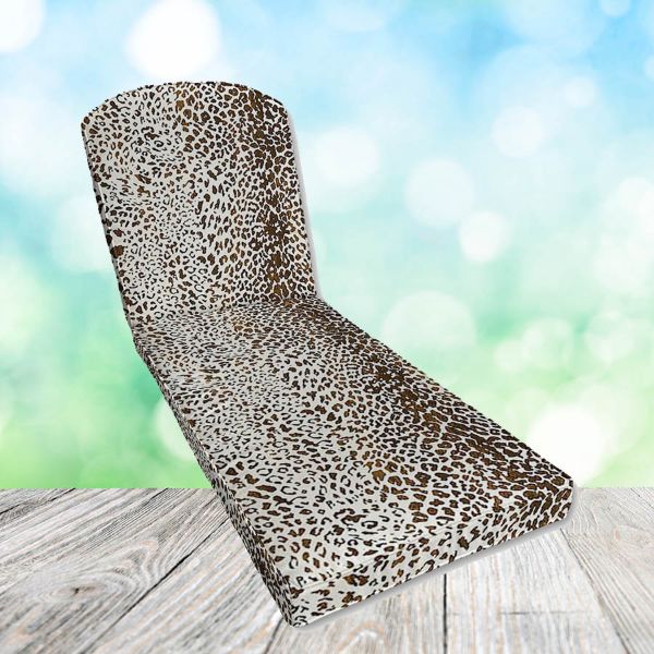 Sunbrella Instinct Espresso Chaise Lounge Replacement Cushion Rounded Back