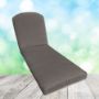 Sunbrella Canvas Coal Chaise Lounge Replacement Cushion Rounded Back 