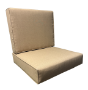 Deep Seating Patio Chair Replacement Cushions with a Flat Front Bullnose Design - Custom Made To Order in The Exact Size You Need
