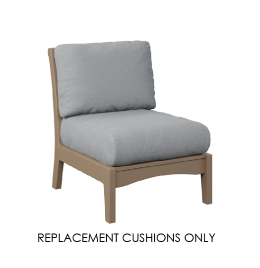 Berlin Gardens Classic Terrace Armless Chair Replacement Cushions – Custom Sunbrella