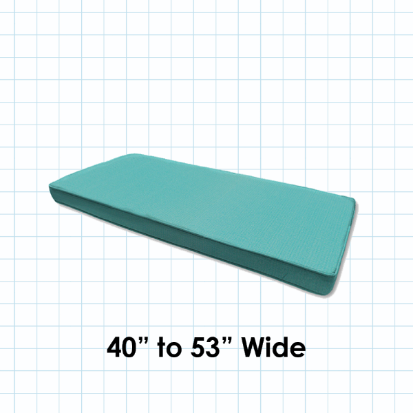 Bench or Swing Cushion - Boxed double piped with fabric ties or velcro ties