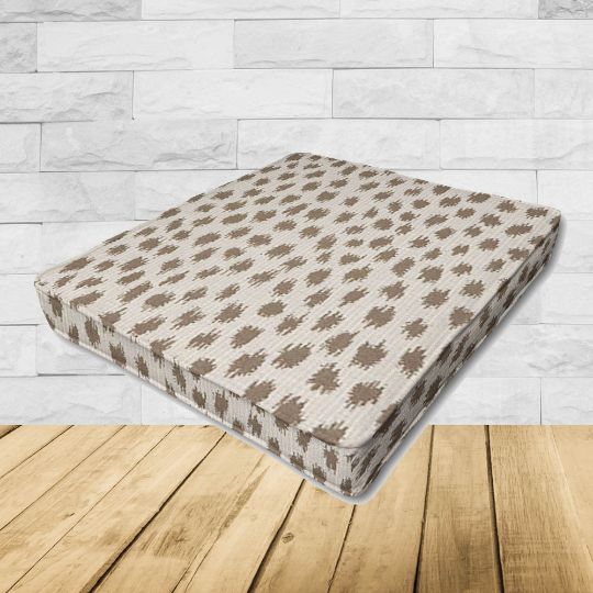 Agra Pebble Sunbrella Fabric Patio Dining Chair Seat Cushion
