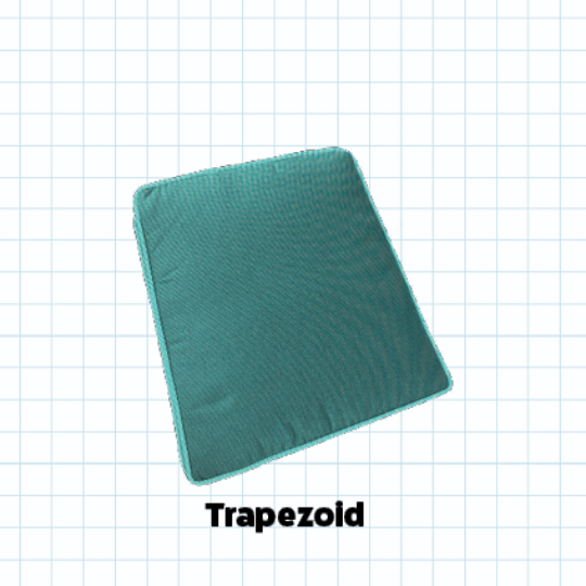 Trapezoid Shaped Seat Cushion