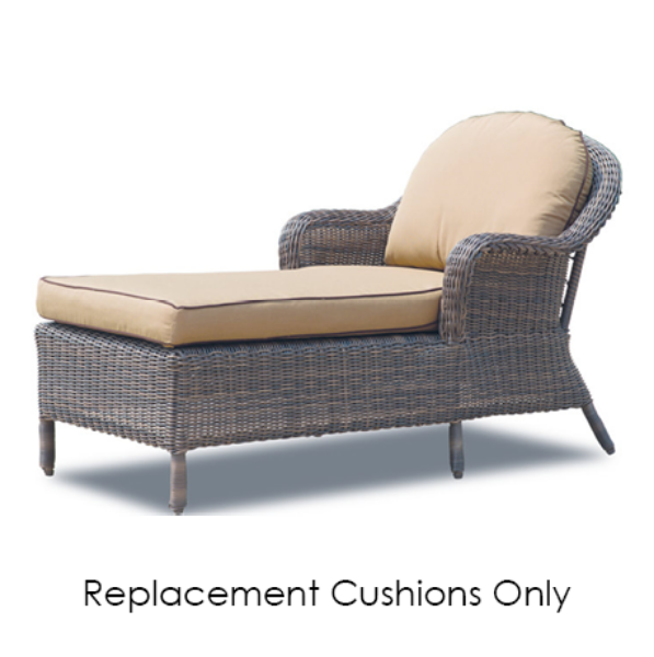 Erwin & Sons Barbados Collection Replacement Chaise Lounge Cushions | All-Weather Wicker