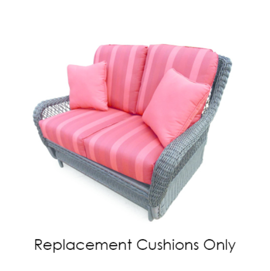 Erwin & Sons Providence Collection Loveseat Replacement Cushions | All-Weather Wicker