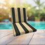 Sunbrella Berenson Tuxedo Universal Patio Chair Cushion With Ties