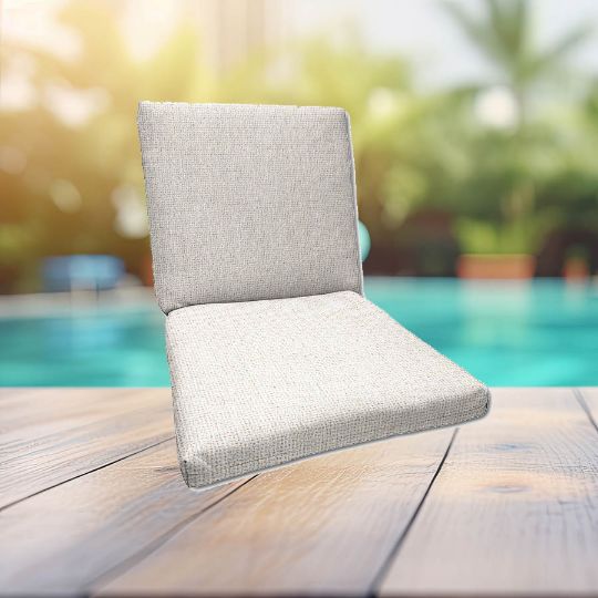 Sunbrella Bliss Linen Universal Patio Chair Cushion With Ties