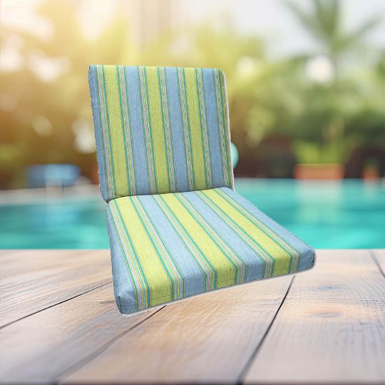 Sunbrella Bravada Limelight Universal Patio Chair Cushion With Ties