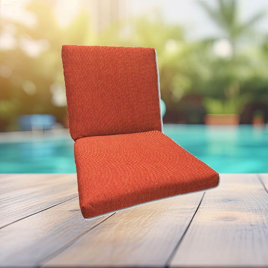 Sunbrella Canvas Brick Universal Patio Chair Cushion With Ties