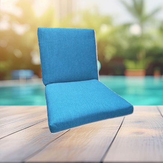 Sunbrella Canvas Capris Universal Patio Chair Cushion With Ties