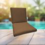 Sunbrella Canvas Cocoa Universal Patio Chair Cushion With Ties