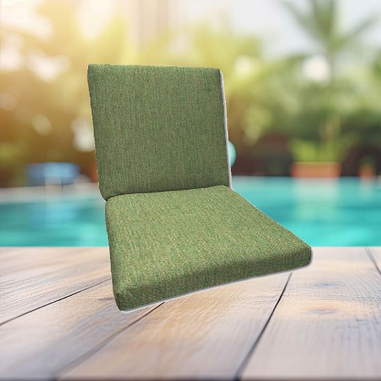 Sunbrella Canvas Fern Universal Patio Chair Cushion With Ties