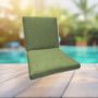 Sunbrella Canvas Fern Universal Patio Chair Cushion With Ties