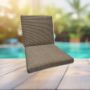 Sunbrella Canvas Flint Universal Patio Chair Cushion With Ties