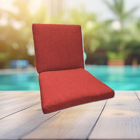 Sunbrella Canvas Henna Universal Patio Chair Cushion With Ties