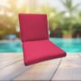 Sunbrella Canvas Hot Pink Universal Patio Chair Cushion With Ties