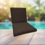 Sunbrella Canvas Java Universal Patio Chair Cushion With Ties