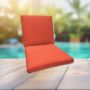 Sunbrella Canvas Melon Universal Patio Chair Cushion With Ties