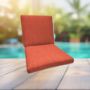 Sunbrella Canvas Persimmon Universal Patio Chair Cushion With Ties