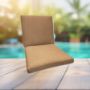 Sunbrella Canvas Raffia Universal Patio Chair Cushion With Ties