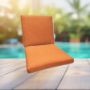 Sunbrella Canvas Tangerine Universal Patio Chair Cushion With Ties