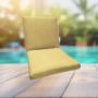 Sunbrella Canvas Wheat Universal Patio Chair Cushion With Ties