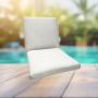 Sunbrella Canvas White Universal Patio Chair Cushion With Ties