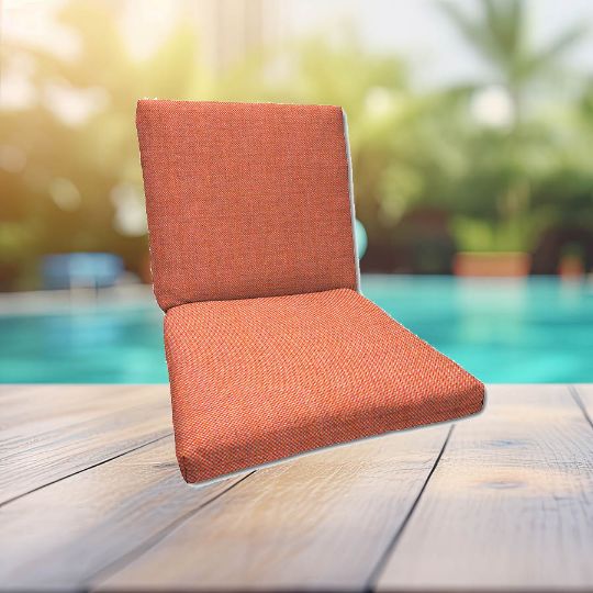 Sunbrella Cast Coral Universal Patio Chair Cushion With Ties
