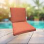 Sunbrella Cast Coral Universal Patio Chair Cushion With Ties