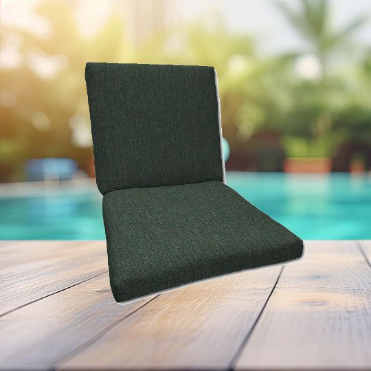 Sunbrella Cast Ivy Universal Patio Chair Cushion With Ties