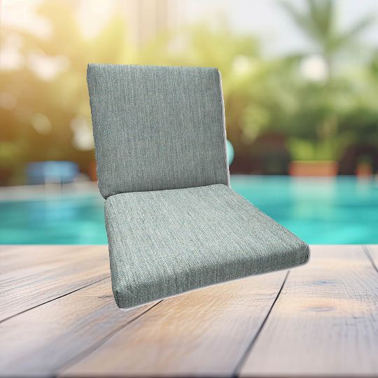 Sunbrella Cast Mist Universal Patio Chair Cushion With Ties