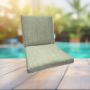 Sunbrella Cast Mist Universal Patio Chair Cushion With Ties