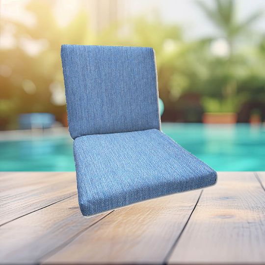 Sunbrella Cast Ocean Universal Patio Chair Cushion With Ties