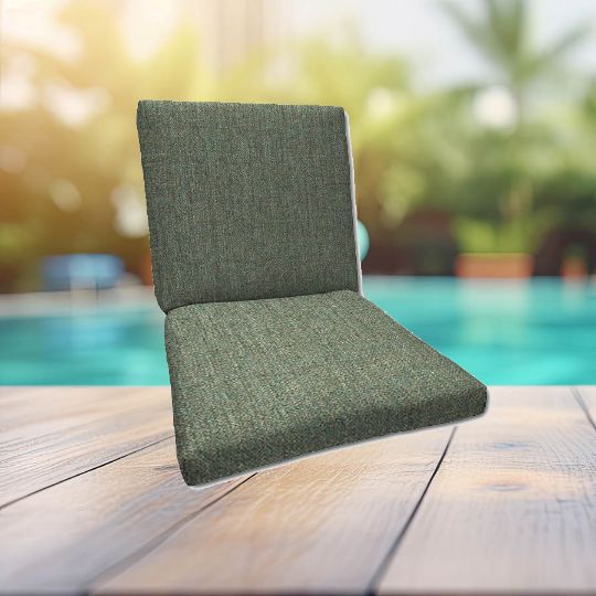 Sunbrella Cast Sage Universal Patio Chair Cushion With Ties