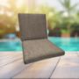 Sunbrella Cast Shale Universal Patio Chair Cushion With Ties