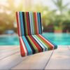 Sunbrella Carousel Confetti Universal Patio Chair Cushion With Ties