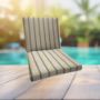 Sunbrella Cove Pebble Universal Patio Chair Cushion With Ties