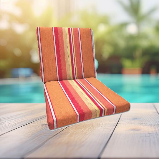 Sunbrella Dolce Mango Universal Patio Chair Cushion With Ties