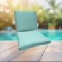 Sunbrella Dupione Celeste Universal Patio Chair Cushion With Ties