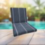 Sunbrella Equal Ink Universal Patio Chair Cushion With Ties