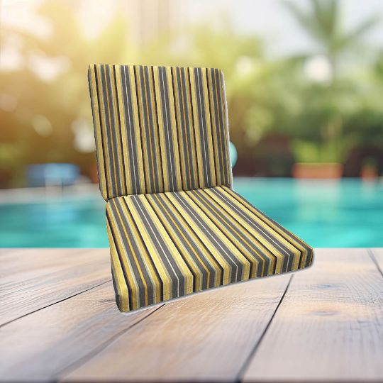 Sunbrella Foster Metallic Universal Patio Chair Cushion With Ties