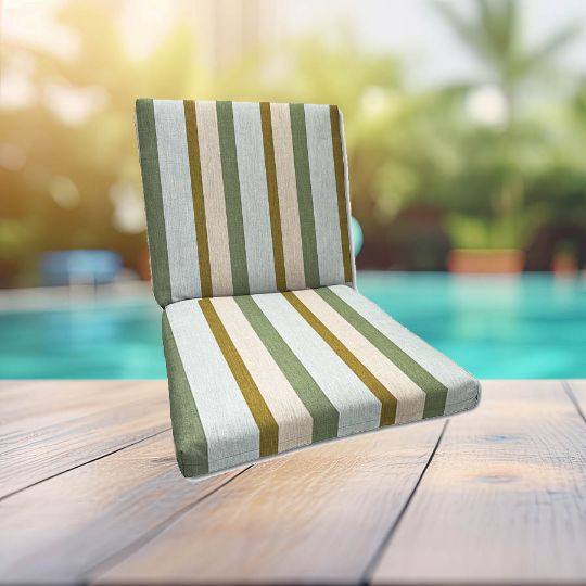 Sunbrella Gateway Aloe Universal Patio Chair Cushion With Ties